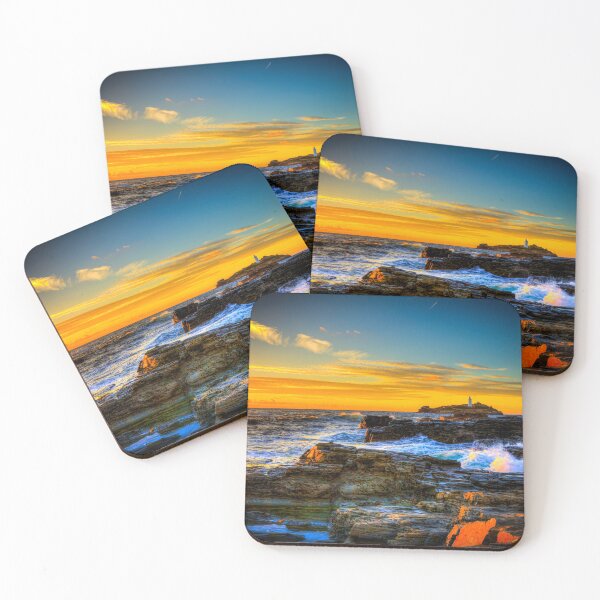 Item preview, Dramatic Coastal Sunset At Godrevy Lighthouse, Cornwall, England designed and sold by Paul Thompson Photography.