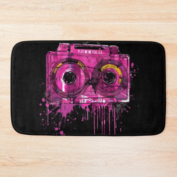 Item preview, Play Me Forever – Pink Paint Splatter Cassette Boombox designed and sold by WeranovDesign.