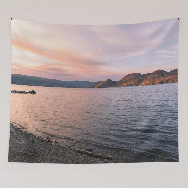 Item preview, Sunset Beach at Okanagan Lake Provincial Park in Summer designed and sold by Amy Mitchell.