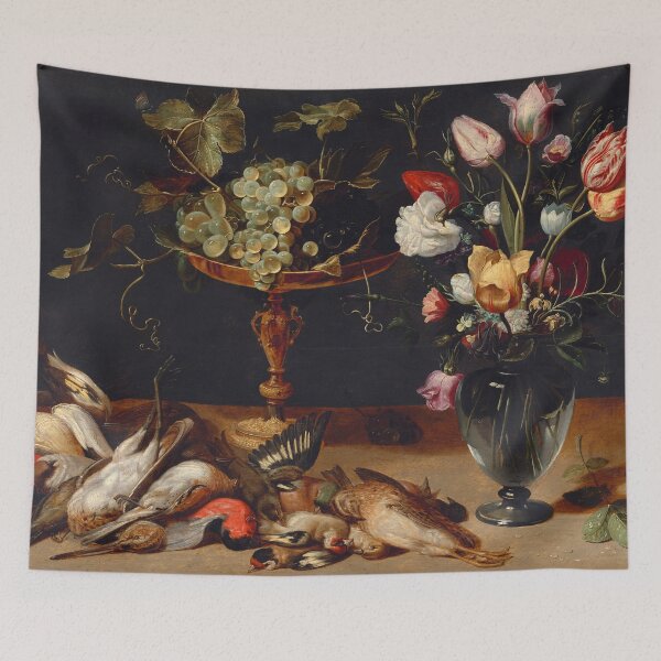 Item preview, Still Life with Flowers, Grapes, and Small Game Birds designed and sold by UBU-space.