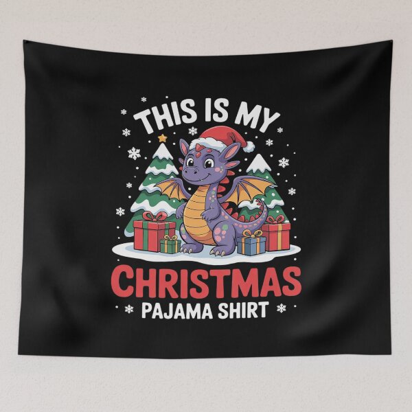 Item preview, This is My Christmas Pajama Dragon Xmas PJs  designed and sold by Belkisallen.