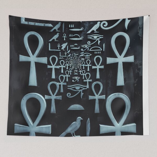 Item preview, Cyberpunk Egyptian Hieroglyphics, symmetrical textures (image size 8320x12480) designed and sold by Digital-Davinci.