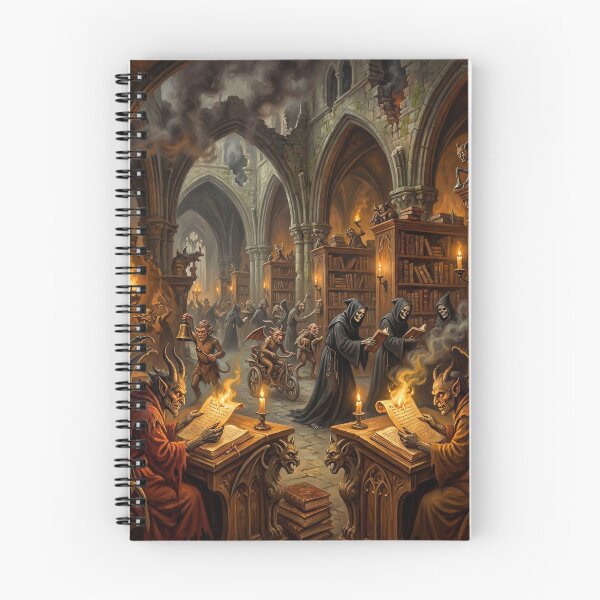 Item preview, Infernal Library after Hieronymus Bosch and Bruegel designed and sold by Vintage Designs +.