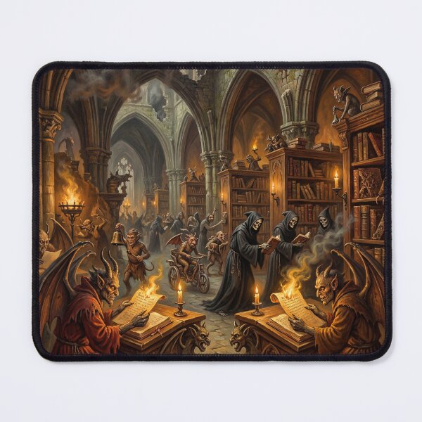 Item preview, Infernal Library after Hieronymus Bosch and Bruegel designed and sold by Vintage Designs +.