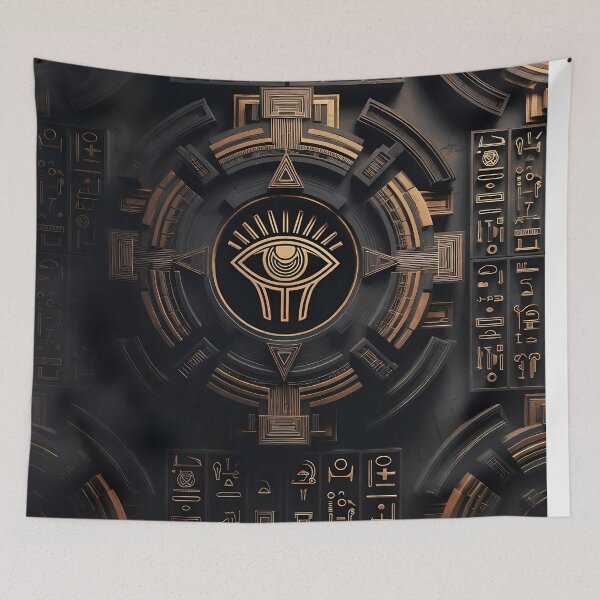 Item preview, Cyberpunk Egyptian Hieroglyphics, symmetrical textures (image size 8320x12480) designed and sold by Digital-Davinci.
