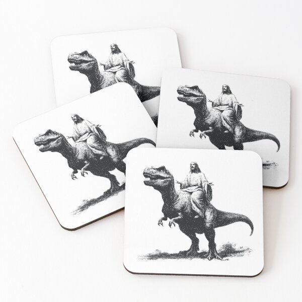 Item preview, Raptor Jesus: The Ultimate Dinosaur Messiah Meme Art designed and sold by t5uisiu.