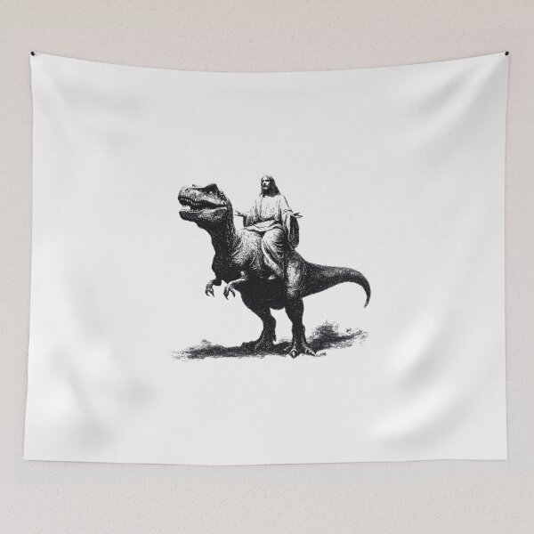 Item preview, Raptor Jesus: The Ultimate Dinosaur Messiah Meme Art designed and sold by t5uisiu.