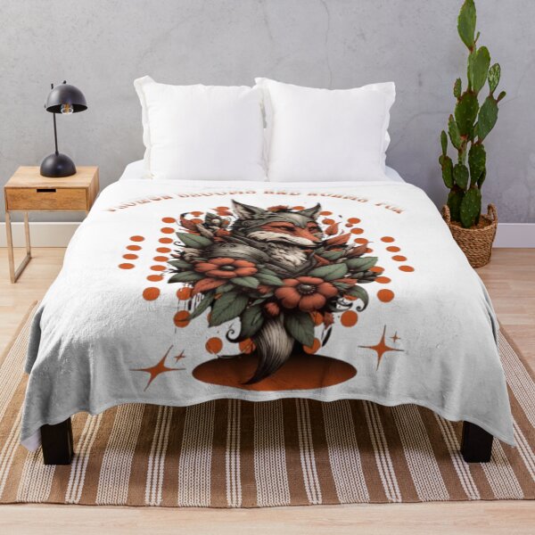 Artikelvorschau, Floral Fox – Vintage Boho Art entworfen und verkauft von BoldLines StuDio.