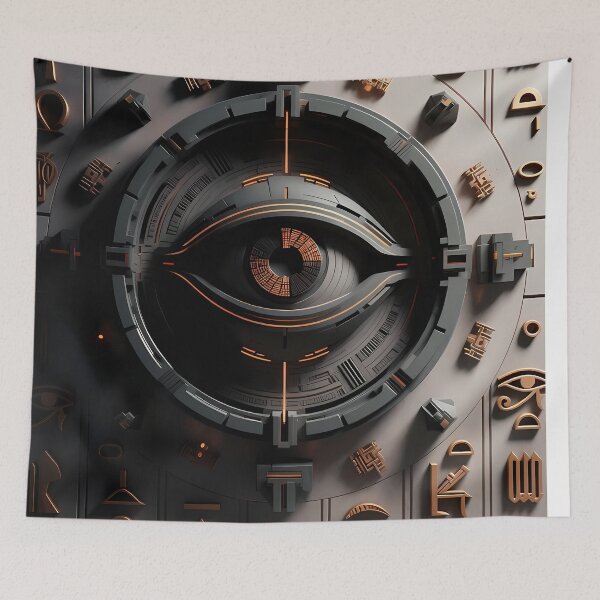 Item preview, Cyberpunk Egyptian Hieroglyphics, symmetrical textures (image size 8320x12480) designed and sold by Digital-Davinci.