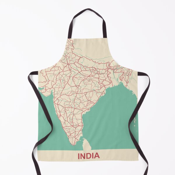 Item preview, India Map Illustration designed and sold by MapsByLeo.
