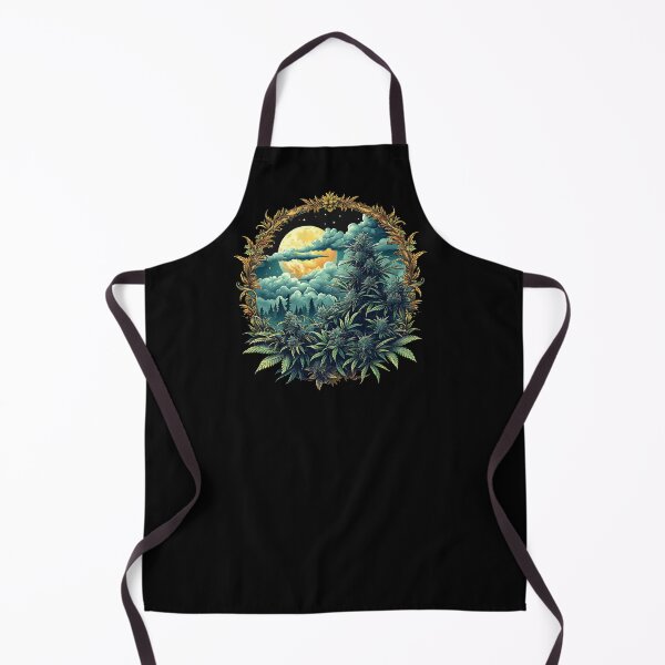 Item preview, Cannabis Plants under a Glowing Full Moon – Moonlit Dreamscape – Mystical Marijuana Design designed and sold by CannaCreative.
