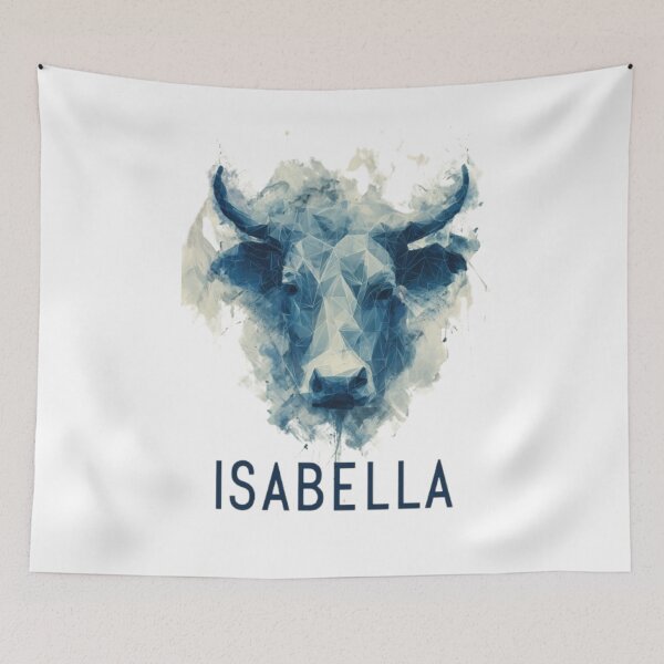 Item preview, Isabella Taurus Zodiac Bull Geometric Art designed and sold by AlexLineArt.