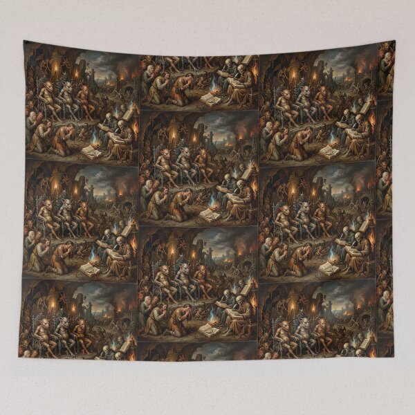 Item preview, Copy of Damnation Garden after Hieronymus Bosch and Bruegel designed and sold by Vintage Designs +.