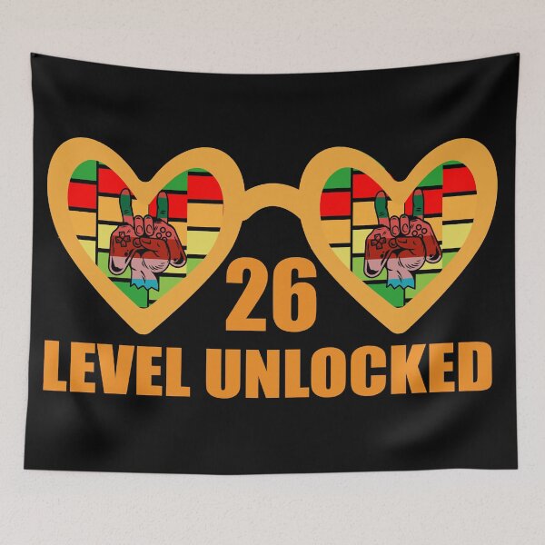 Item preview, Level 26 Unlocked – Gamer Birthday Fun designed and sold by karibov.