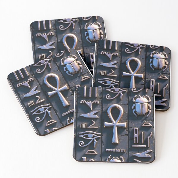 Item preview, Cyberpunk Egyptian Hieroglyphics, symmetrical textures (image size 8320x12480) designed and sold by Digital-Davinci.