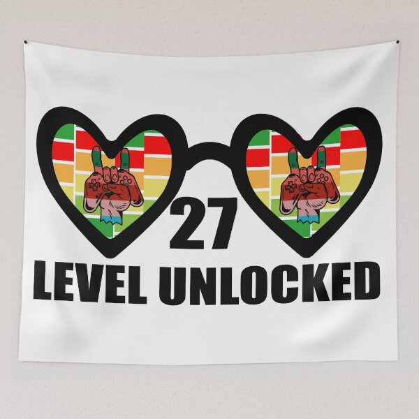 Item preview, Level 27 Unlocked – Fun Gamer Birthday designed and sold by karibov.
