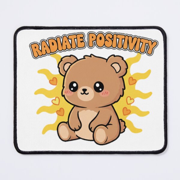 Item preview, Radiate Positivity Bear Sticker | Cute Kawaii Good Vibes Decal designed and sold by Wild-Rose-.