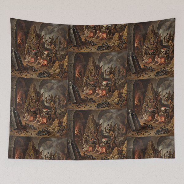 Item preview, Infernal Forge after Hieronymus Bosch and Pieter Bruegel designed and sold by Vintage Designs +.