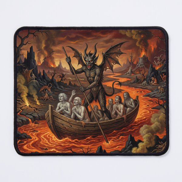 Item preview, Infernal Ferryman after Hieronymus Bosch and Pieter Bruegel designed and sold by Vintage Designs +.