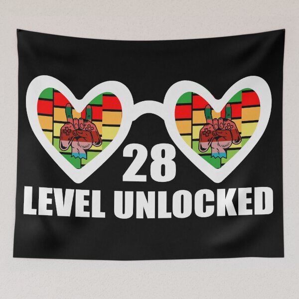 Item preview, Level 28 Unlocked – Gamer Birthday Celebration designed and sold by karibov.
