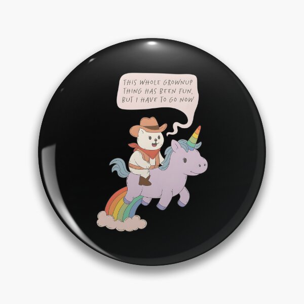 Item preview, Grownup Exit Strategy – Cowboy Cat On Unicorn designed and sold by HeathAlexander2.