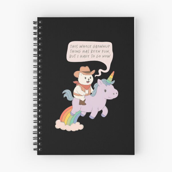 Item preview, Grownup Exit Strategy – Cowboy Cat On Unicorn designed and sold by HeathAlexander2.