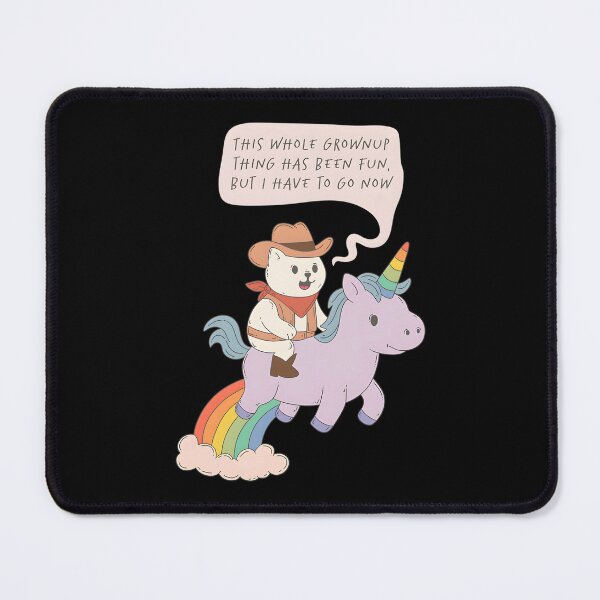 Item preview, Grownup Exit Strategy – Cowboy Cat On Unicorn designed and sold by HeathAlexander2.
