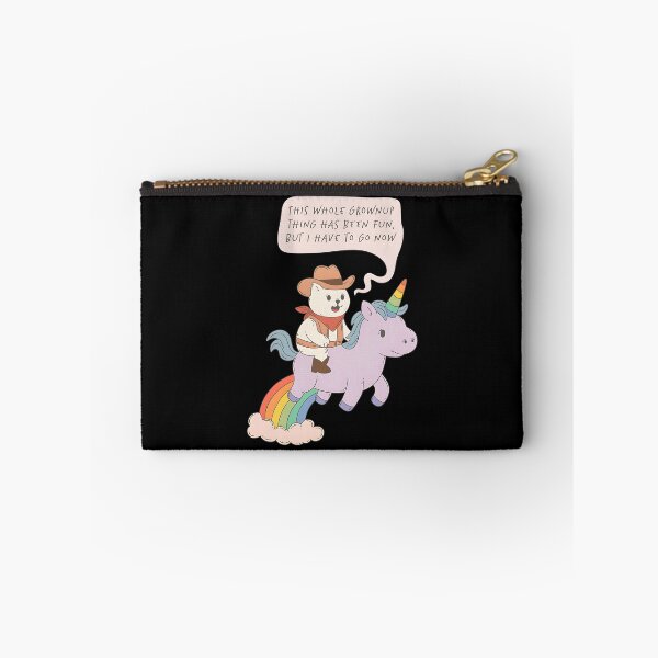 Item preview, Grownup Exit Strategy – Cowboy Cat On Unicorn designed and sold by HeathAlexander2.