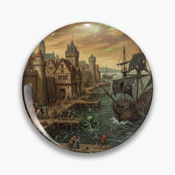Item preview, Siege Port from hell after Hieronymus Bosch and Pieter Bruegel designed and sold by Vintage Designs +.