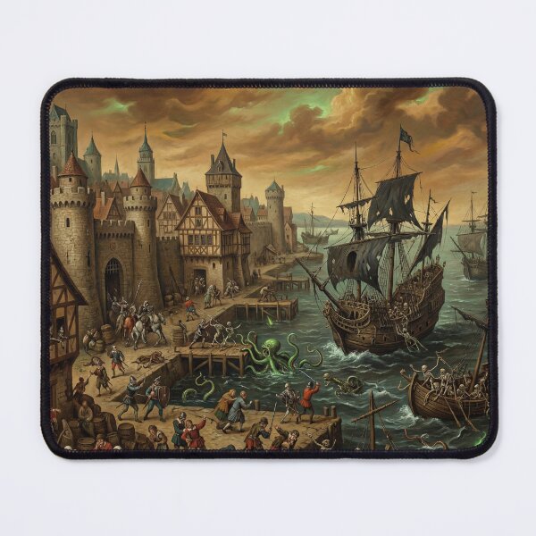 Item preview, Siege Port from hell after Hieronymus Bosch and Pieter Bruegel designed and sold by Vintage Designs +.