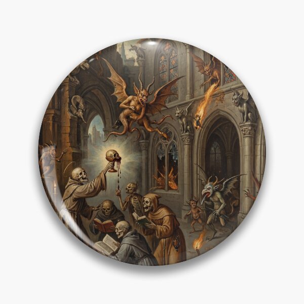 Item preview, Monastery Siege from hell after Hieronymus Bosch and Pieter Bruegel designed and sold by Vintage Designs +.