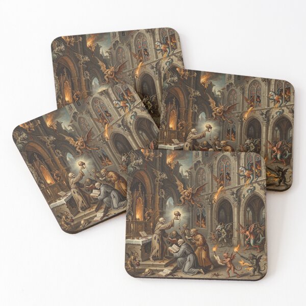 Item preview, Monastery Siege from hell after Hieronymus Bosch and Pieter Bruegel designed and sold by Vintage Designs +.