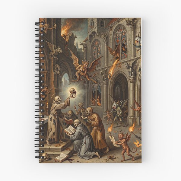 Item preview, Monastery Siege from hell after Hieronymus Bosch and Pieter Bruegel designed and sold by Vintage Designs +.