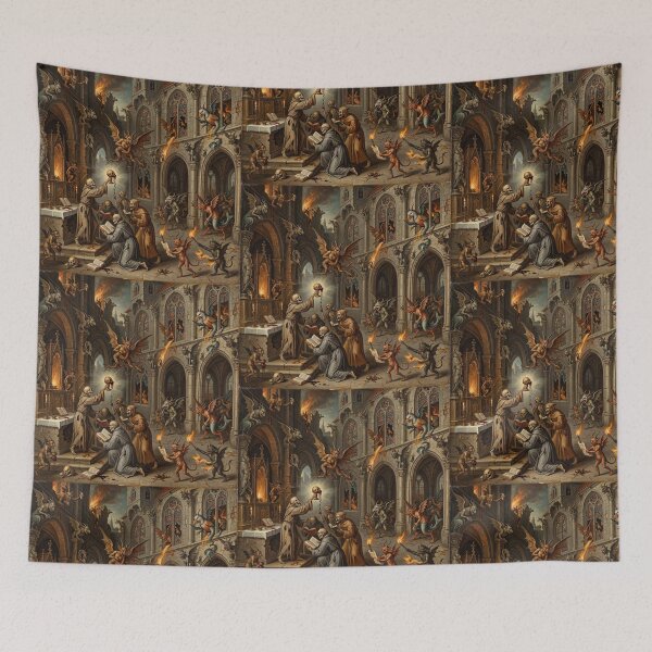 Item preview, Monastery Siege from hell after Hieronymus Bosch and Pieter Bruegel designed and sold by Vintage Designs +.