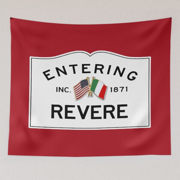 Item preview, Entering Revere Road Sign: Where Italy Meets America Since 1871 - Revere, Massachusetts  designed and sold by SouthShorePics.