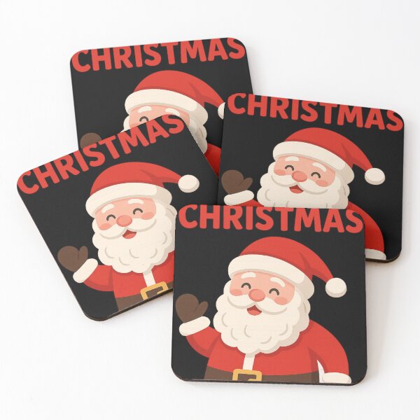 Item preview, Classic Smiling Santa Claus Wave | Merry Christmas Bold Black Background Design designed and sold by Satpura punti baba .