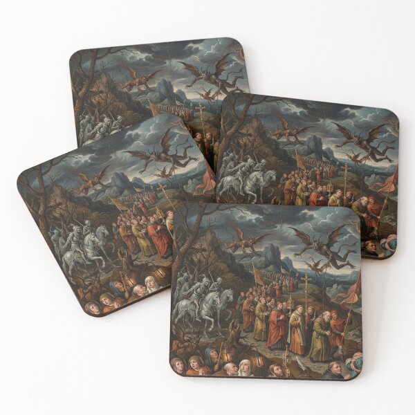 Item preview, Procession of priests Under Attack after Hieronymus Bosch and Pieter Bruegel designed and sold by Vintage Designs +.