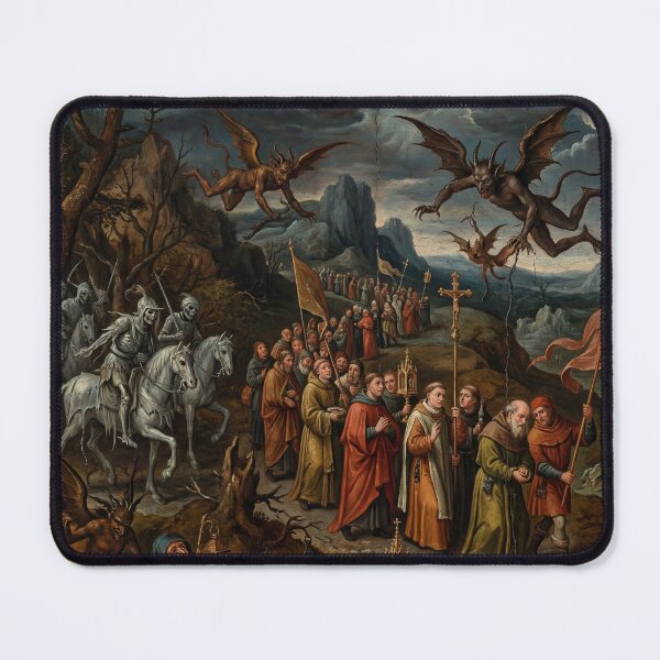 Item preview, Procession of priests Under Attack after Hieronymus Bosch and Pieter Bruegel designed and sold by Vintage Designs +.