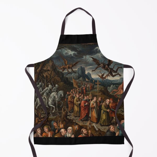 Item preview, Procession of priests Under Attack after Hieronymus Bosch and Pieter Bruegel designed and sold by Vintage Designs +.
