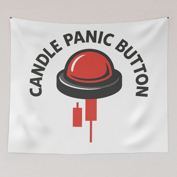 Item preview, Candle Panic Button – Trader Emergency Graphic designed and sold by techy-rrr.