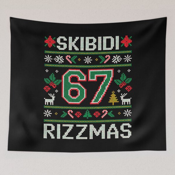 Item preview, Skibidi Six Seven 67 Rizzmas Funny Christmas 2025  designed and sold by w1ckerman.
