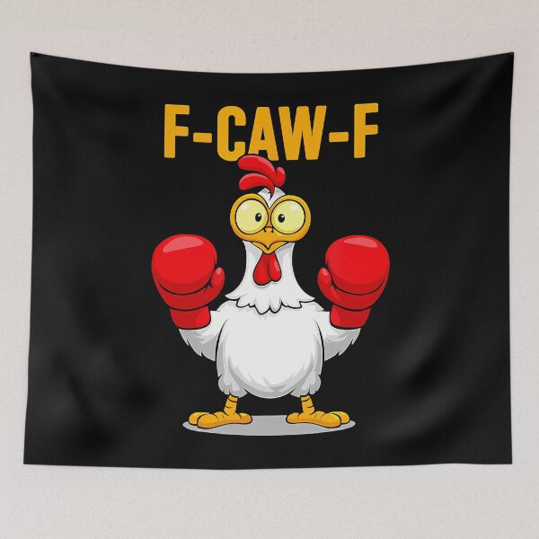 Item preview, F-Caw-F Funny Chicken Humor Boxing Quote Rooster Meme designed and sold by EstherDiane.