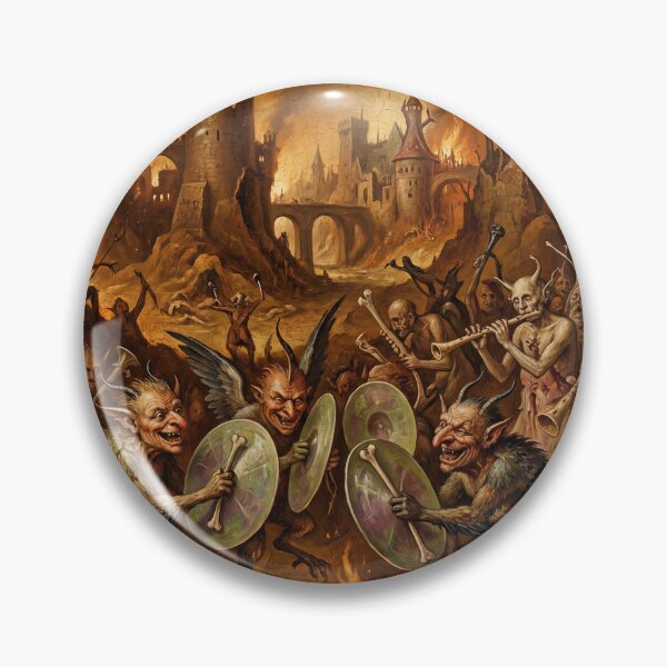 Item preview, Hell Orchestra Cymbals after Hieronymus Bosch and Pieter Bruegel designed and sold by Vintage Designs +.