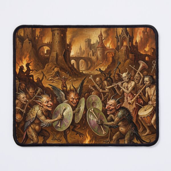 Item preview, Hell Orchestra Cymbals after Hieronymus Bosch and Pieter Bruegel designed and sold by Vintage Designs +.