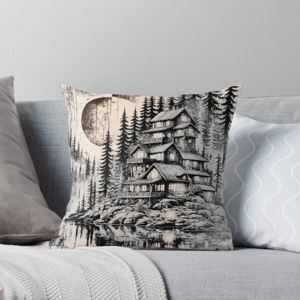 Item preview, Twin Suns Lodge – Serene Forest Cabin by the Lake designed and sold by WittyUnknown.