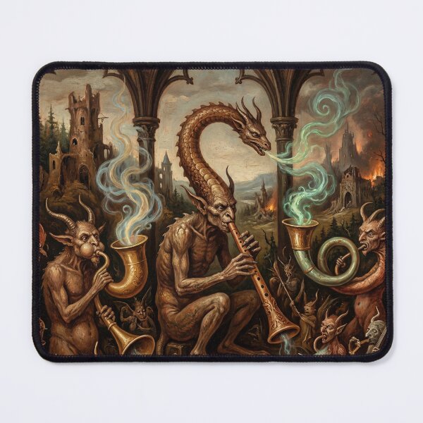 Item preview, Demonic Orchestra after Hieronymus Bosch and Pieter Bruegel designed and sold by Vintage Designs +.