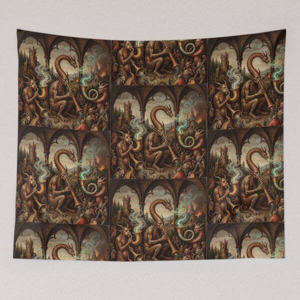 Item preview, Demonic Orchestra after Hieronymus Bosch and Pieter Bruegel designed and sold by Vintage Designs +.