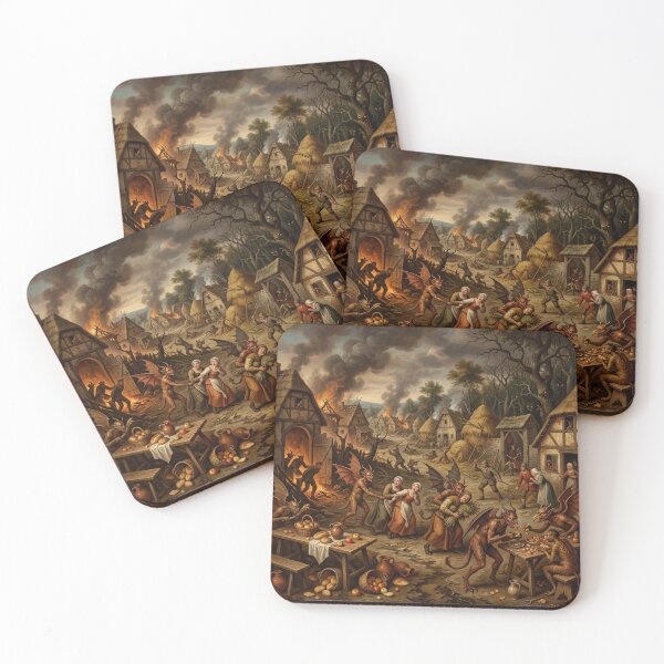 Item preview, Harvest festival Chaos after Hieronymus Bosch and Pieter Bruegel designed and sold by Vintage Designs +.