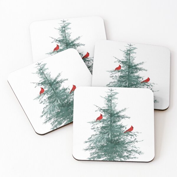 Item preview, Two Red Cardinals in Pine Tree designed and sold by SnorkleSupply.