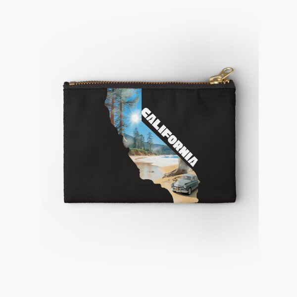 Item preview, California State Shape Vintage Beach Car Nature Collage designed and sold by TitanRN.